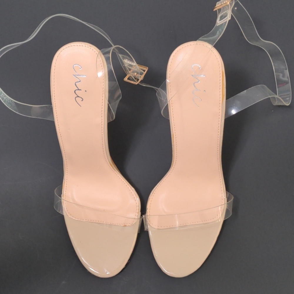 Chic Clear Block Heels